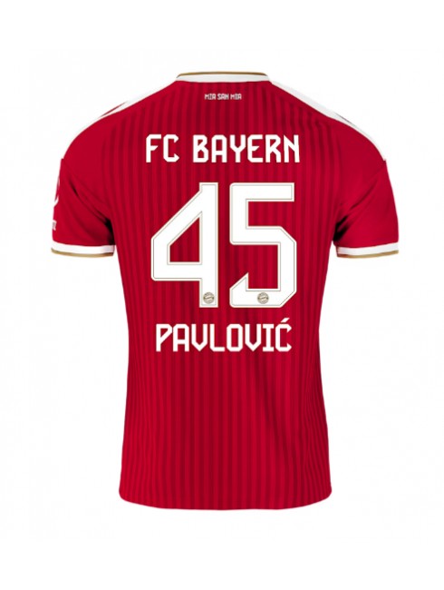 Bayern Munich Aleksandar Pavlovic #45 Replika Hemmakläder 2026-27 Kortärmad Bayern Munich Aleksandar Pavlovic #45 Replika Hemmakläder 2026-27 Kortärmad